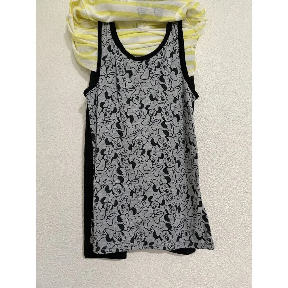 Disney Minnie Mouse Girls 3 Piece Outfit Top & Leggings Short Sleeves Size 6
